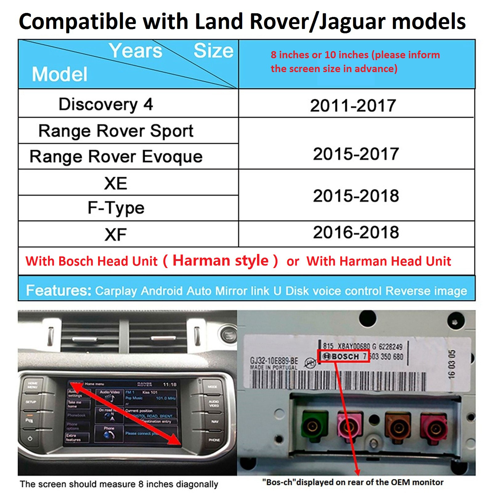 DÃ©codeur de mise Ã  niveau d'Ã©cran de voiture, CarPlay sans fil, kit de mise Ã  niveau automatique Android pour salariÃ©s Land Rover, 8/10 n° 6