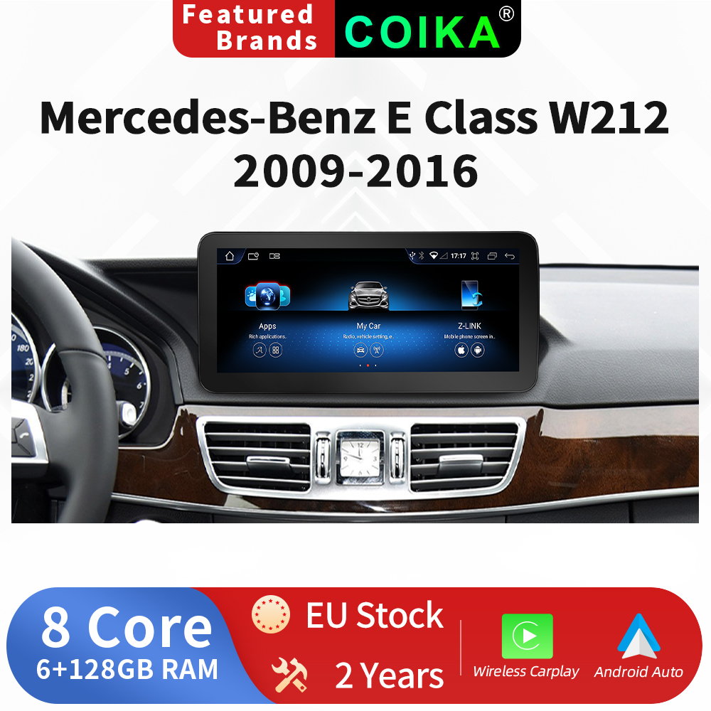 COIKA-Autoradio Android 12 avec Ã‰cran d'Affichage de 10.25 Pouces, Navigation GPS, BT, Wifi, 4G, EpiPIP, 8 CÅ“urs, pour Voiture Mercedes-Benz W212 (2009-2016) n° 1