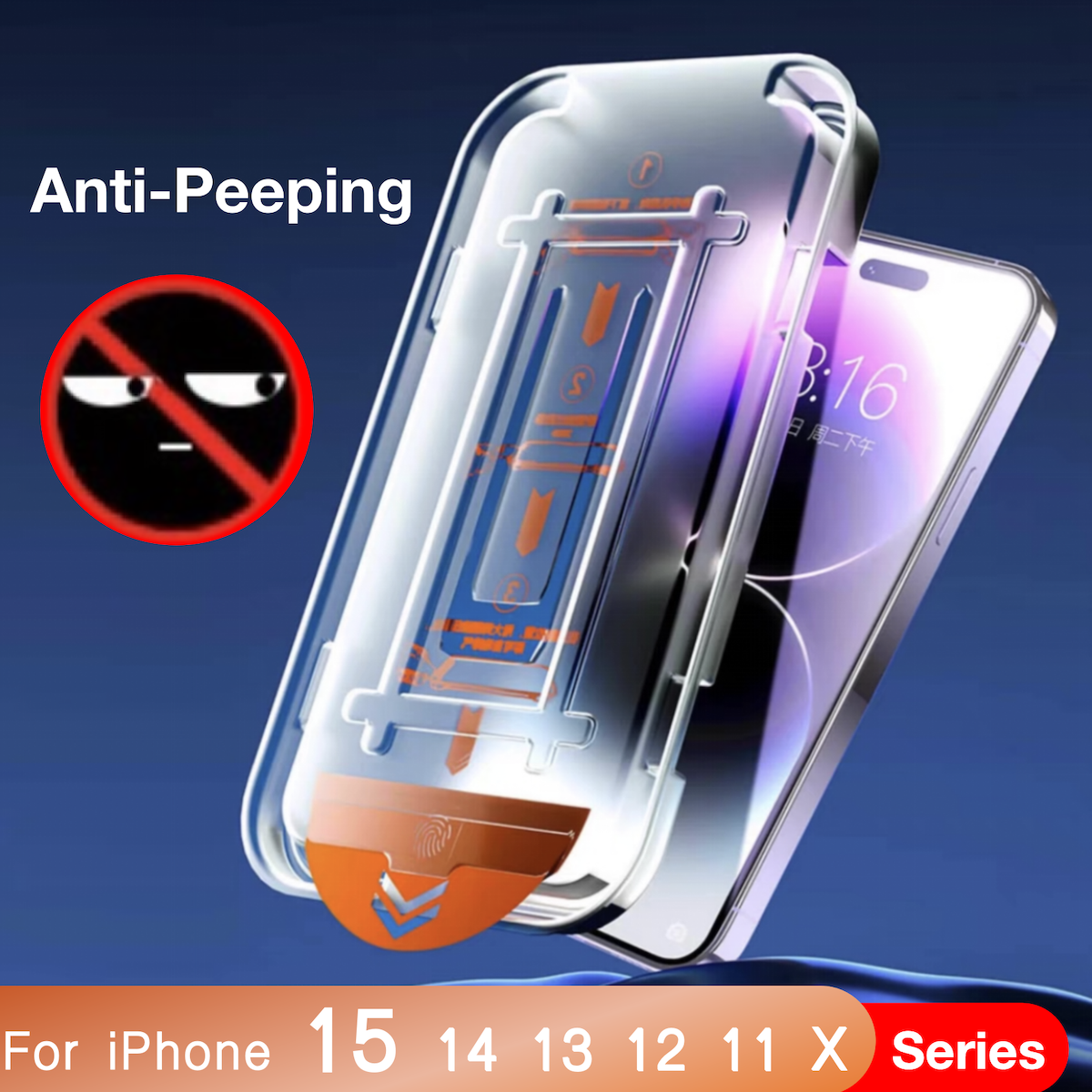 Protecteur d'Ã©cran anti-espionnage pour iPhone, verre guatÃ©maltÃ¨que, kit de dÃ©poussiÃ©rage automatique, installation facile, 15, 14, 13, 12, 11 Pro Max, X Poly XS PLUS n° 1