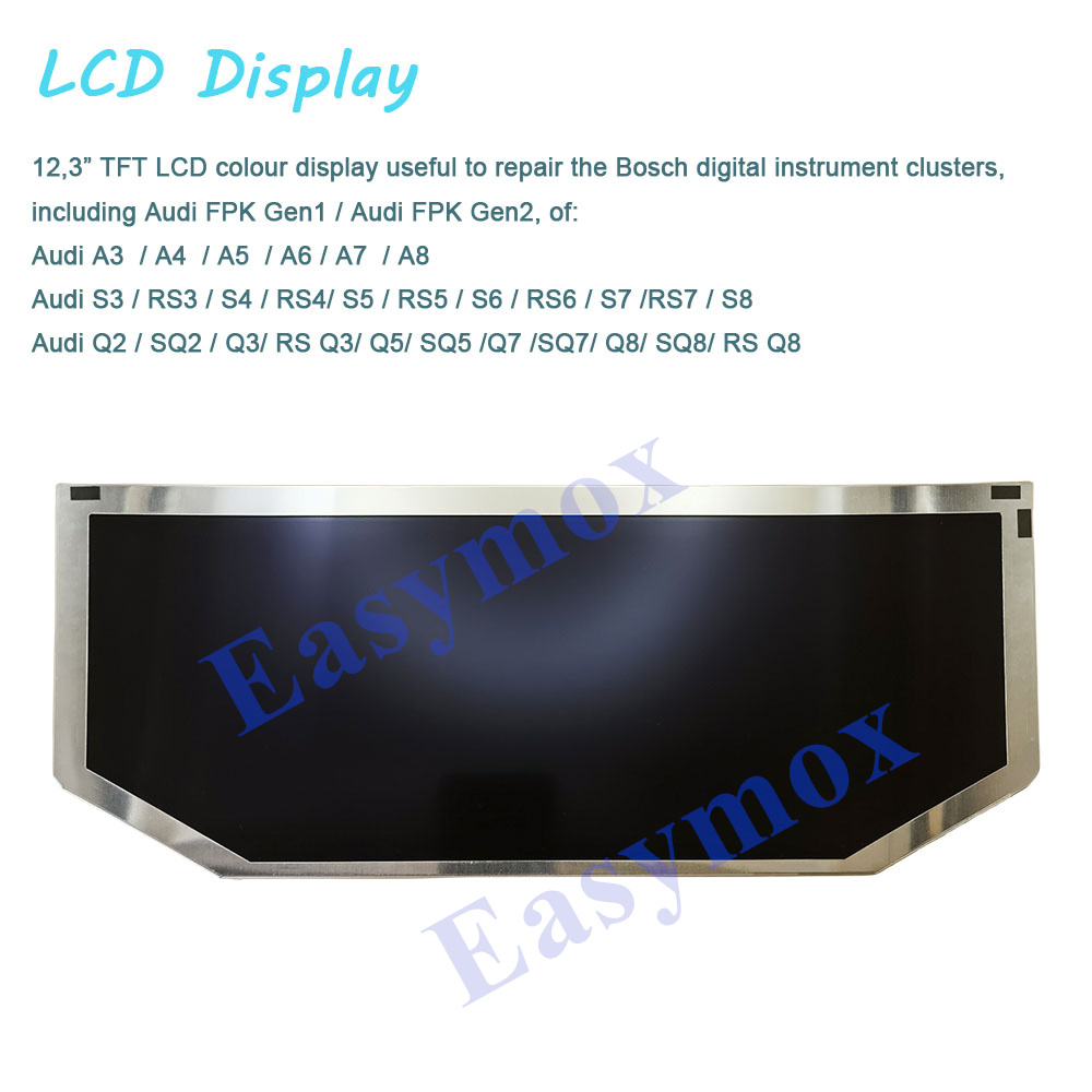 Ã‰cran LCD TFT pour la rÃ©paration d'Audi Bosch, grappes numÃ©riques, LAM1233555D, A3, A4, A5, Horizon, A7, A8, Q Seires, 12.3 pouces n° 6