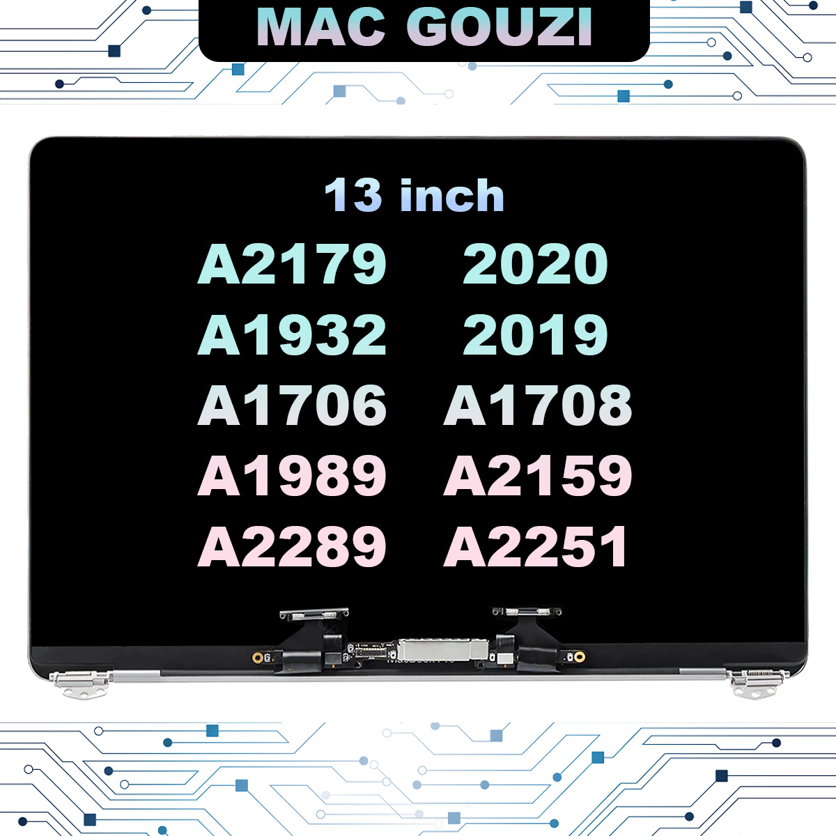 Bella GOMERCEDES-Ã‰cran LCD de Remplacement pour MacPlePro Air, Flambant Neuf, A1706, A1708, A2159, A1989, A2251, A1932, A2179 Retina, 13.3 Pouces n° 1