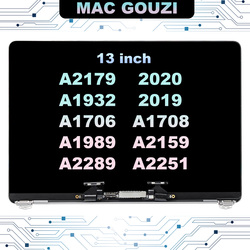 Bella GOMERCEDES-Ã‰cran LCD de Remplacement pour MacPlePro Air, Flambant Neuf, A1706, A1708, A2159, A1989, A2251, A1932, A2179 Retina, 13.3 Pouces