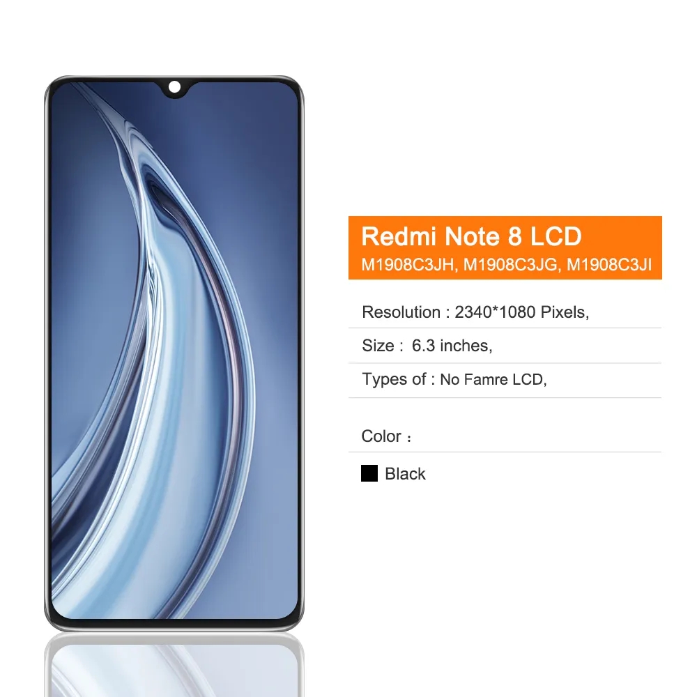 Ã‰cran tactile LCD de remplacement, 6.3 pouces, pour Xiaomi Redmi Note 8 M1908C3JH M1908C3JG LC, original n° 2