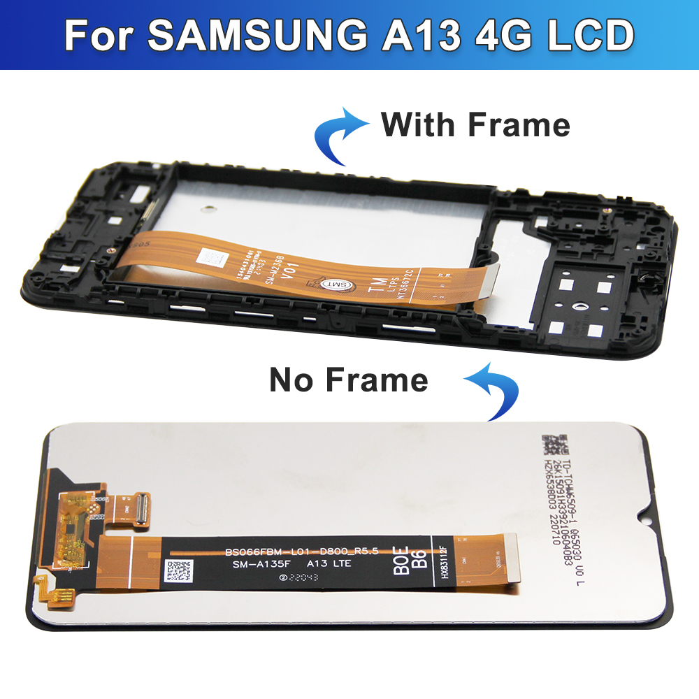 6.5 Nouveau Original Pour Samsung Galaxy A13 4G LCD Ã‰cran Tactile Digitizer Pour Samsung A13 persÃ©vÃ©rance A135F A135B SM-A135U1 LCD n° 2