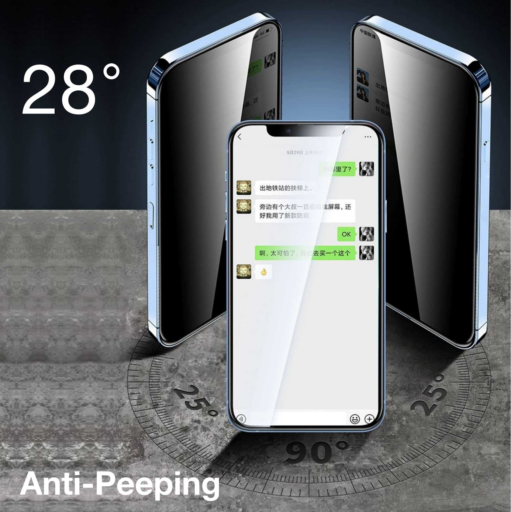 Protecteur d'Ã©cran anti-espionnage pour iPhone, verre guatÃ©maltÃ¨que, kit de dÃ©poussiÃ©rage automatique, installation facile, 15, 14, 13, 12, 11 Pro Max, X Poly XS PLUS n° 3