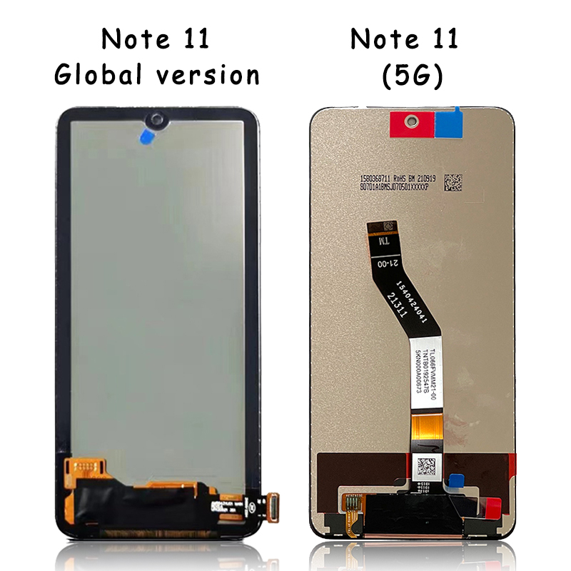 NumÃ©riseur d'Ã©cran tactile d'affichage Ã  cristaux liquides pour Xiaomi Redmi Note 11, Ã©cran 5G, 100% testÃ©, 2201117TG, 21091116AC n° 4