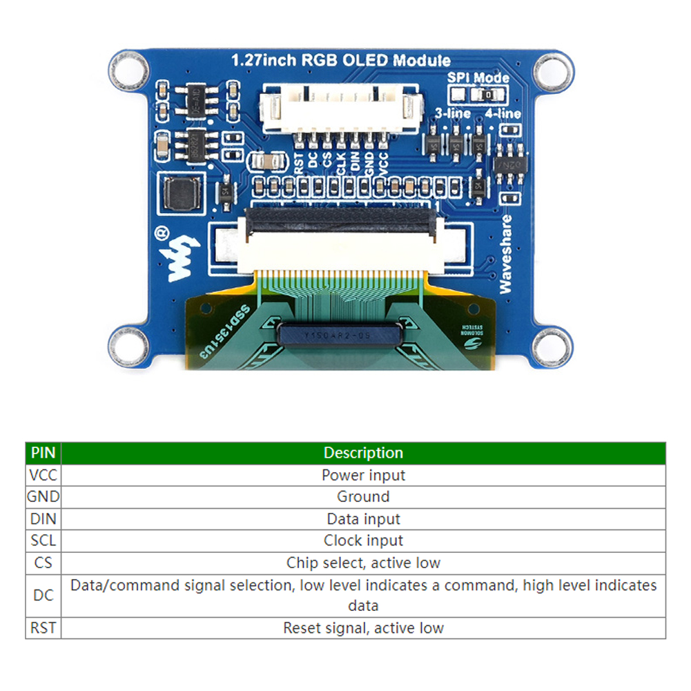 Technologie d'affichage OLED RVB, rÃ©solution 1.27x96, couleurs 128 K, interface Ã©ventuelles I, pilote SSD1351, Ardu37Raspberry Pi STM32, 262 pouces n° 2