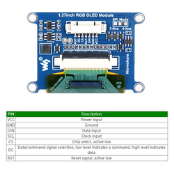 Technologie d'affichage OLED RVB, rÃ©solution 1.27x96, couleurs 128 K, interface Ã©ventuelles I, pilote SSD1351, Ardu37Raspberry Pi STM32, 262 pouces small picture n° 2