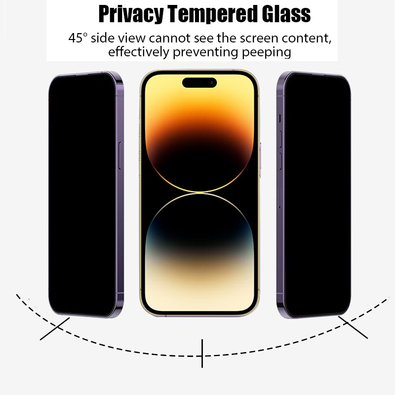 iPhone 15 14 pro verre trempÃ© de confidentialitÃ© pour iphone 15 14 13 12 11 pro max iphone14 iphone13 iphone12 iphone 15 pro verre trempe accessoires de protection d'Ã©cran anti espion iphone 14pro n° 3