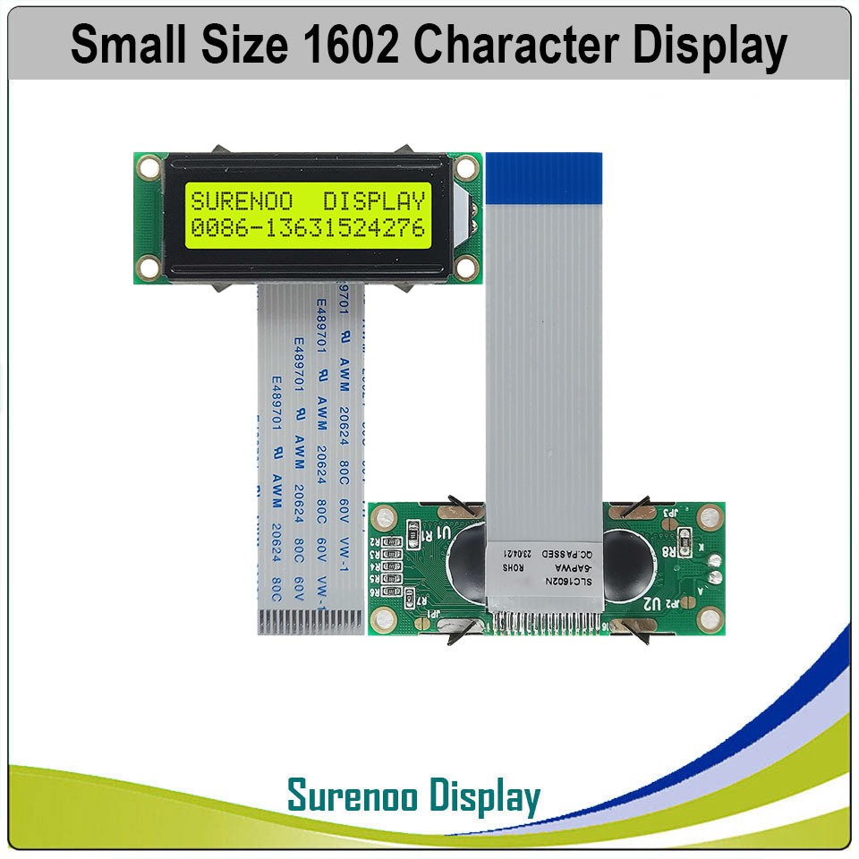 Ã‰cran d'affichage Rick LCD / OLED Tech, LCM, bleu nÃ©gatif avec rÃ©troÃ©clairage LED blanc, plus petit, 16x2, 162, 1602 n° 2