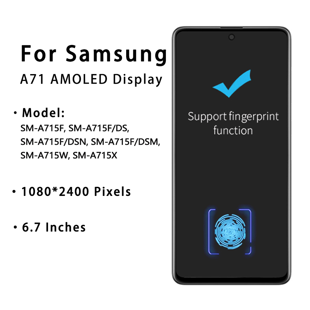 Affichage d'origine pour Samsung Galaxy A71 A715 A715F A715FD LCD Ã©cran tactile numÃ©riseur remplacement pour Samsung A71 LCD n° 2