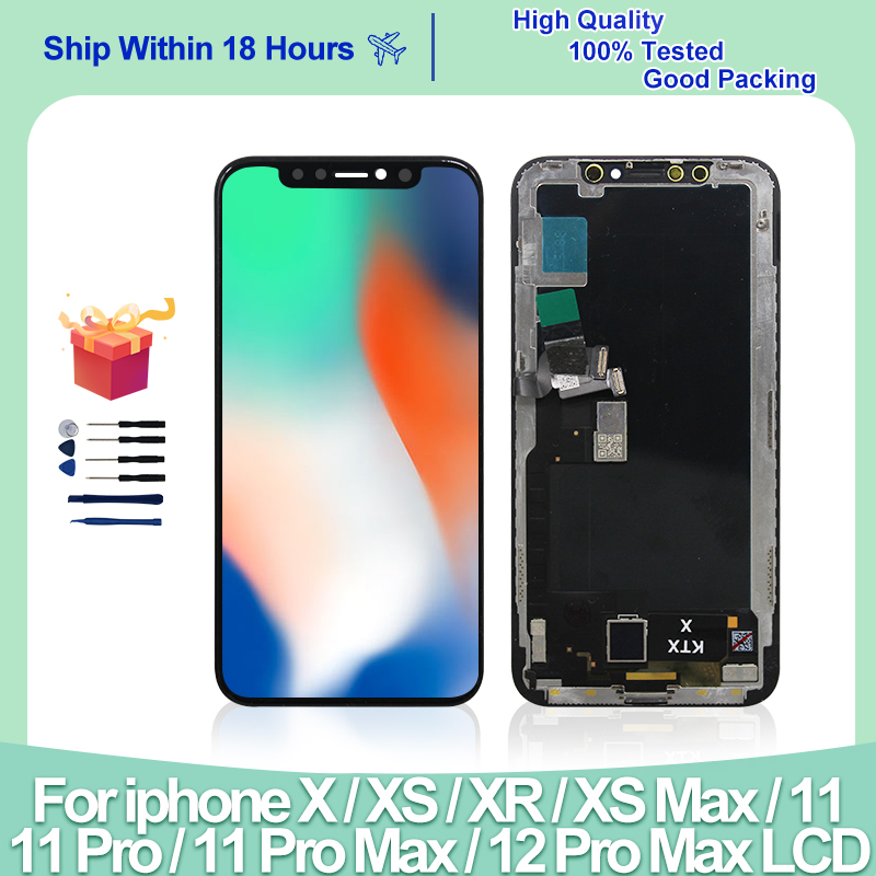 Pièces de rechange d'écran LCD pour iPhone, AAA +++ OLED, Incell, pas de pixel de fréquence, iPhone X Poly XS Max 11 12 Pro n° 1