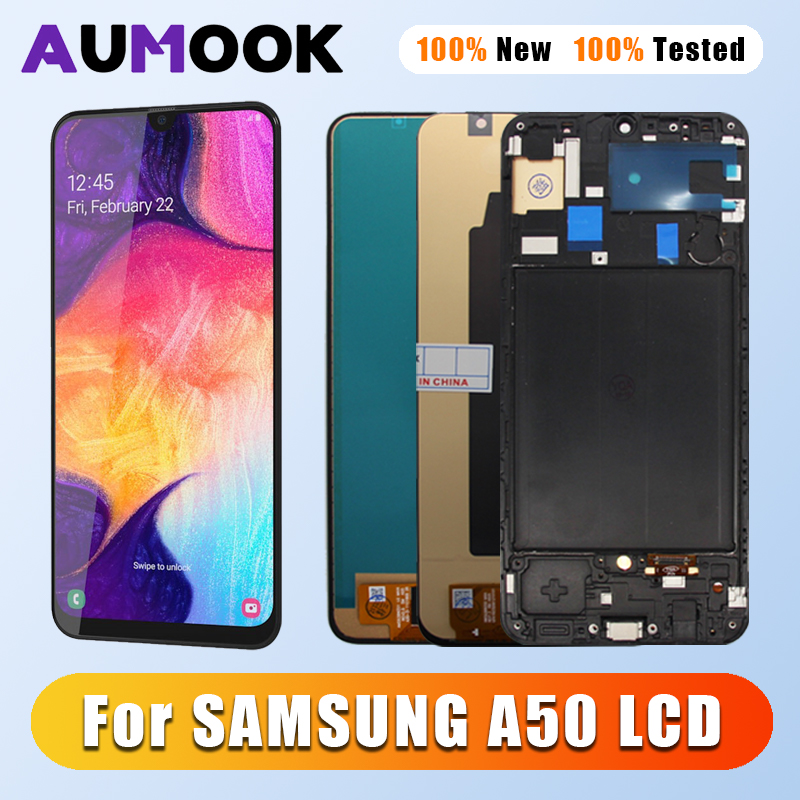 Ã‰cran AMOLED pour Samsung A50 LCD SM-A505 LCD Ã©cran tactile HÃ©bergements eur avec cadre pour Samsung Galaxy A50 lWind n° 1