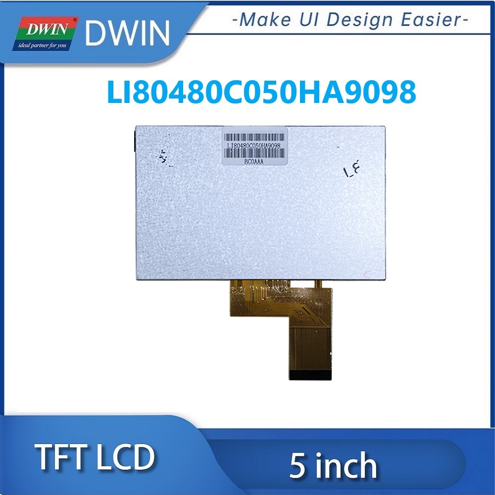 DWIN-Ã‰cran LCD TFT IPS avec Wild RVB, Haute LuminositÃ©, 5 Pouces, 900nit, 800x480, LI80480C050HA9098 n° 3