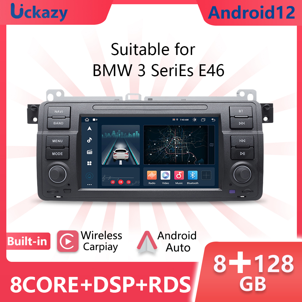 Autoradio Android 12, navigation GPS, WiFi, audio, lecteur DVD, 1 DIN, pour voiture BMW E46, M3, Rover 75 coupÃ© (318, 320, 325, 330/335), limitation radio n° 1