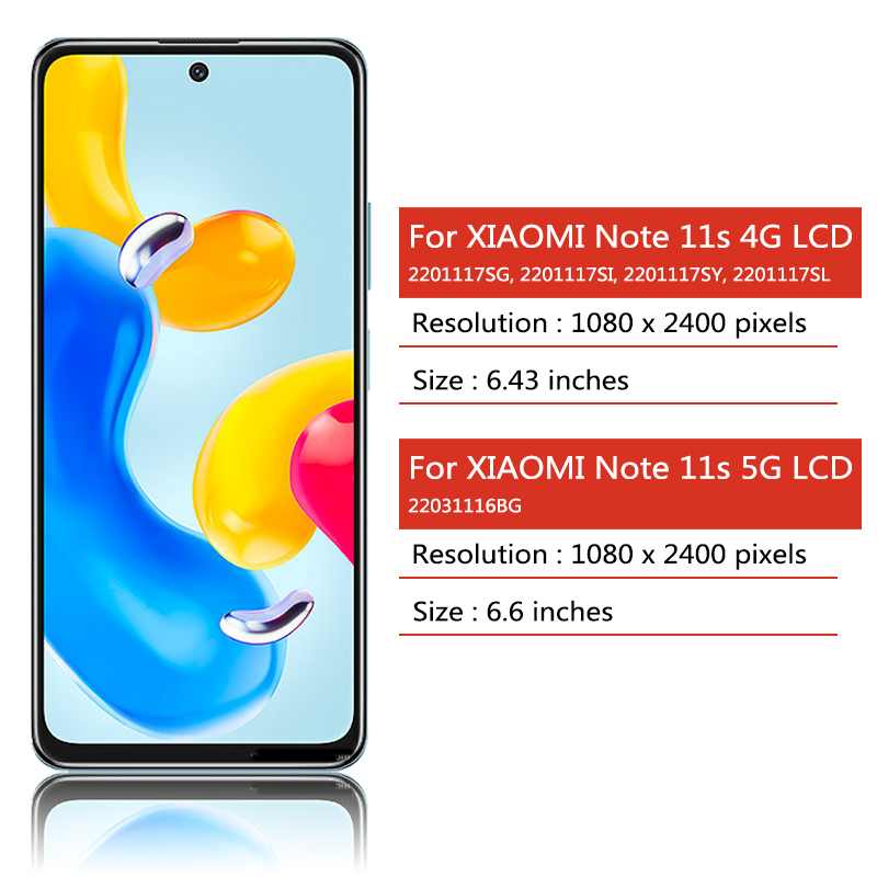 NumÃ©riseur d'Ã©cran tactile LCD pour Xiaomi Redmi Note 11S 5G, 2201117Xenon LCD, 5G, 22031116BG, Original n° 2