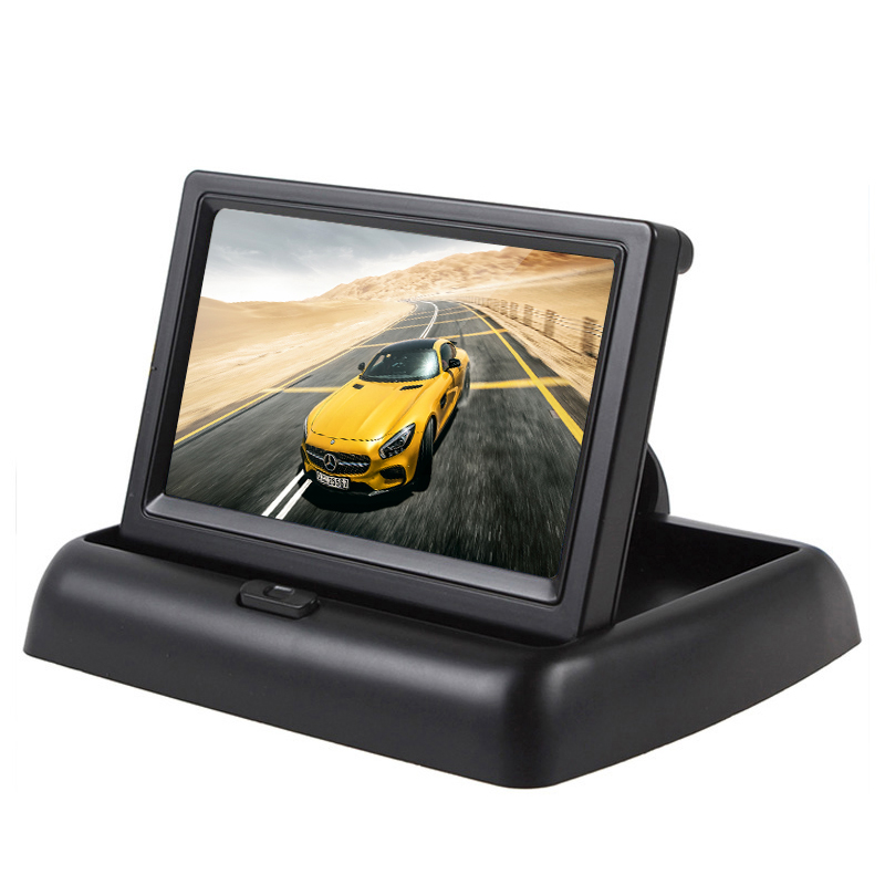 Bileeko-Moniteur de vue arriÃ¨re de voiture, Ã©cran LCD TFT pliable, barrage Ã©tanches, camÃ©ra de stationnement, entrÃ©e 2 canaux, NTSC, PAL, camions de voiture n° 3