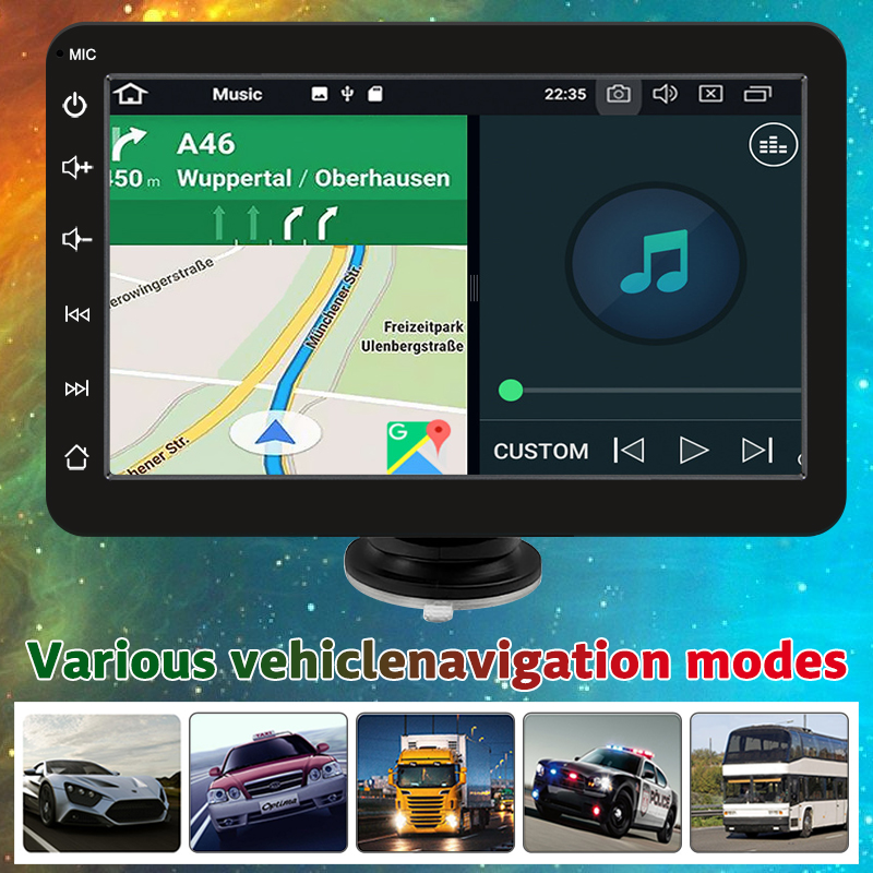 Autoradio Ã  Ã©cran tactile sans fil, lecteur vidÃ©o Ã  limitation, Apple CarPlay, tablette Android, stÃ©rÃ©o, navigation Bluetooth, 7 pouces n° 5