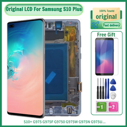 100% Ã©cran LCD d'origine Galaxy S10 Plus pour Samsung S10 Plus affichage avec piÃ¨ces de rechange de cadre G975 G975F G975W G975U lcd