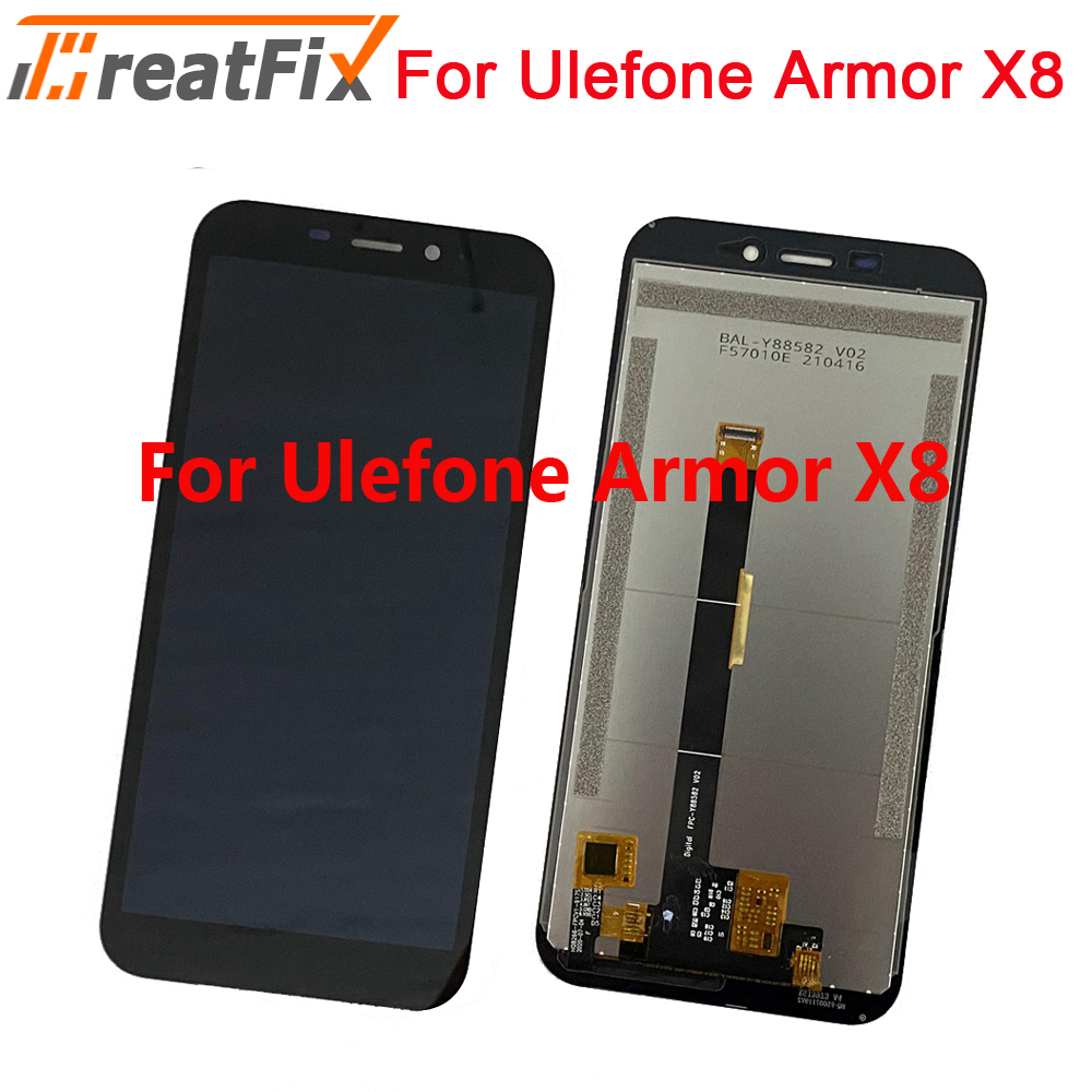 NumÃ©riseur d'Ã©cran tactile LCD pour Ulefone Armor X8, remplacement du panneau, assemblage complet, original n° 1