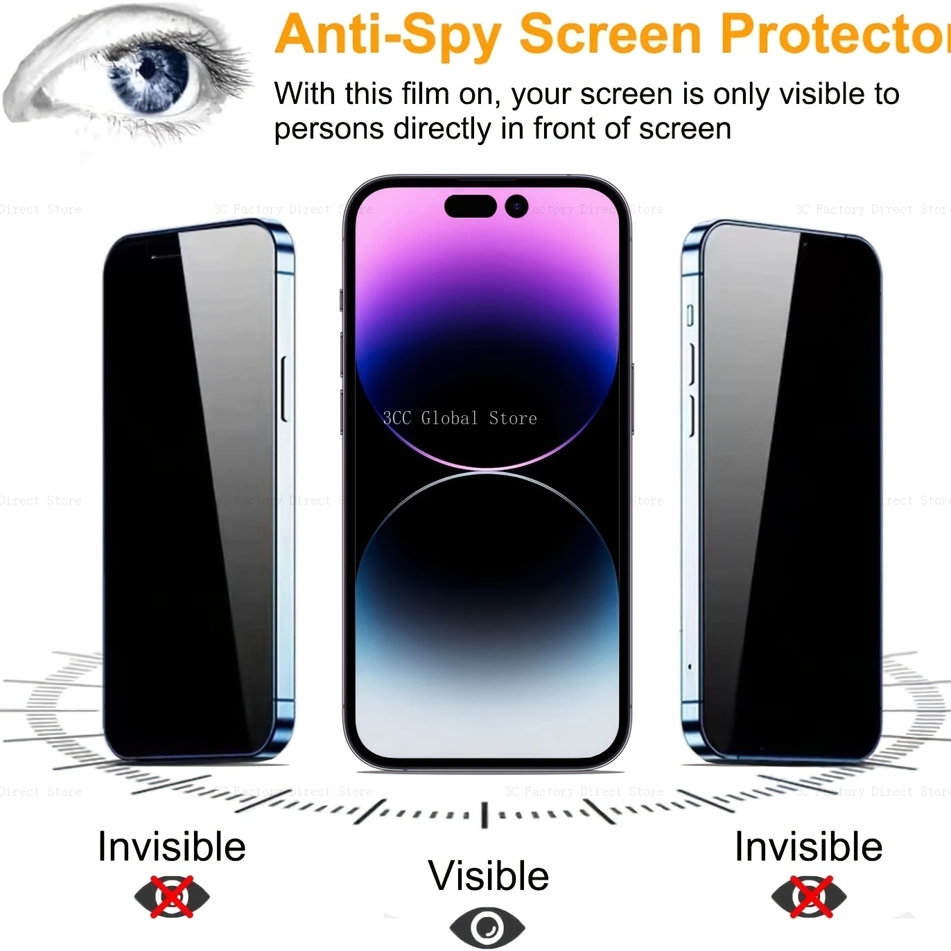 Protecteurs d'Ã©cran de confidentialitÃ© en verre anti-espion Guatemala, protecteurs d'Ã©cran pour iPhone 15, 14, 13, 12/11 Pro, XS Max, 12, 13 Mini, Poly, Xs Max, Poly, SE2022, 2 piÃ¨ces n° 3