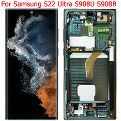 Original pour Samsung Galaxy S22 Ultra LCD Écran Tactile Avec Cadre 6.8 S22 Ultra SM-S908E S908B S908U Affichage LCD Pièces