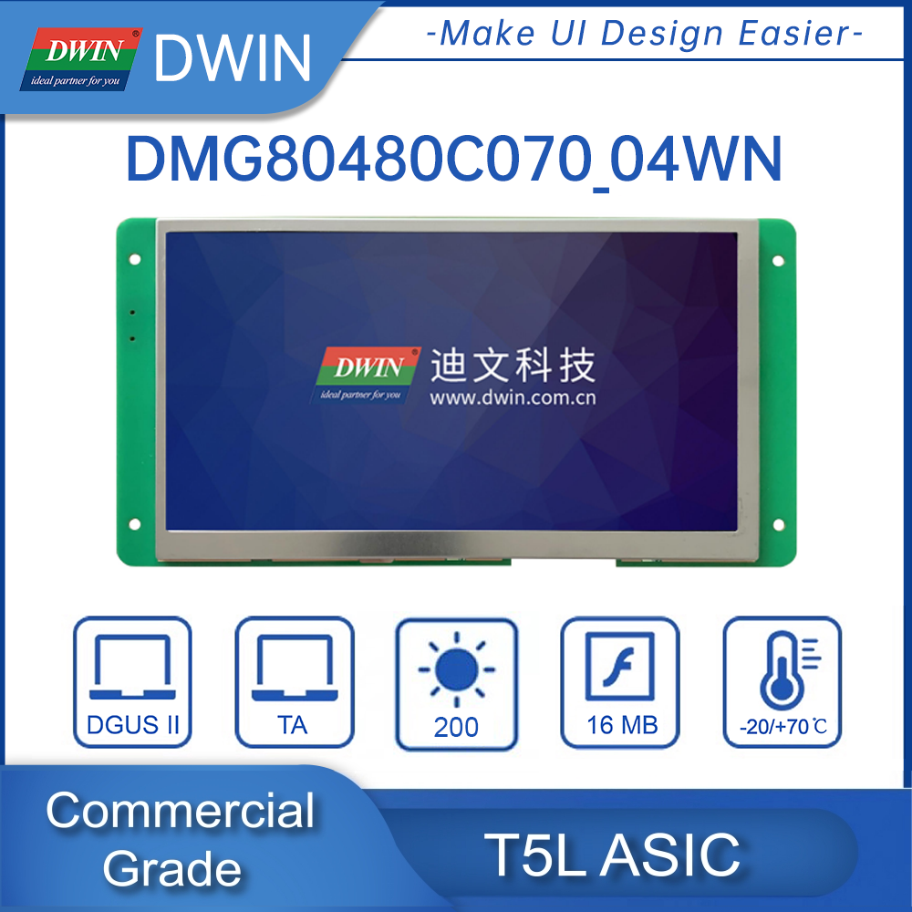 DWIN 7 pouces LCD Tech 800*480 RS232/TTL HMI Ã‰cran Tactile Commercial Smart UART TFT Affichage DMG80480C070-04W n° 5