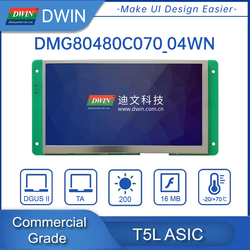 DWIN 7 pouces LCD Tech 800*480 RS232/TTL HMI Ã‰cran Tactile Commercial Smart UART TFT Affichage DMG80480C070-04W small picture n° 5