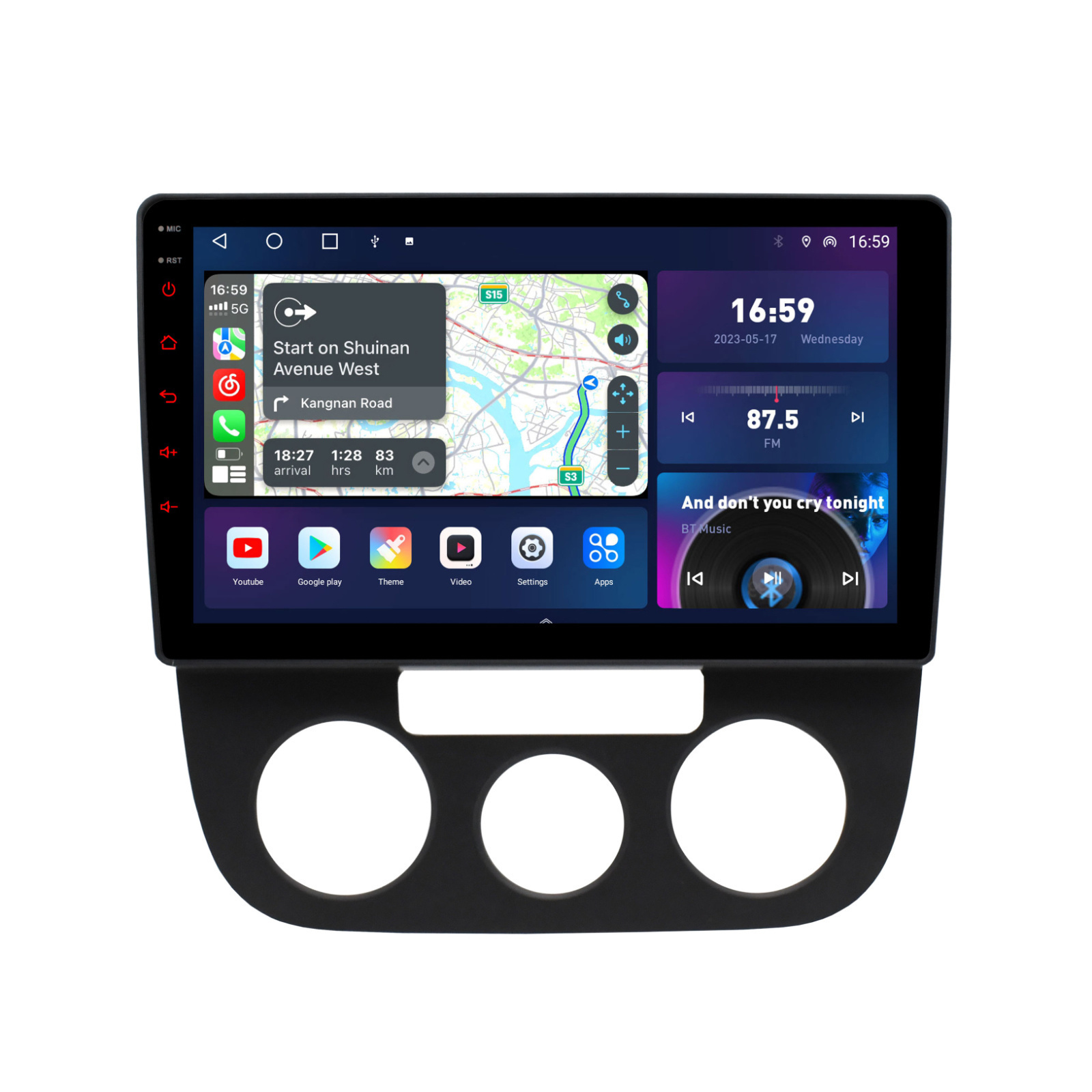 Autoradio Android 2K, GPS, StÃ©rÃ©o, UnitÃ© Centrale, pour Voiture Volkswagen, Golf Mk5, Jetta, Gmovies, Rabbit 1k (2003, 2004, 2005, 2006, 2007, 2008, 2009, 2010) n° 4