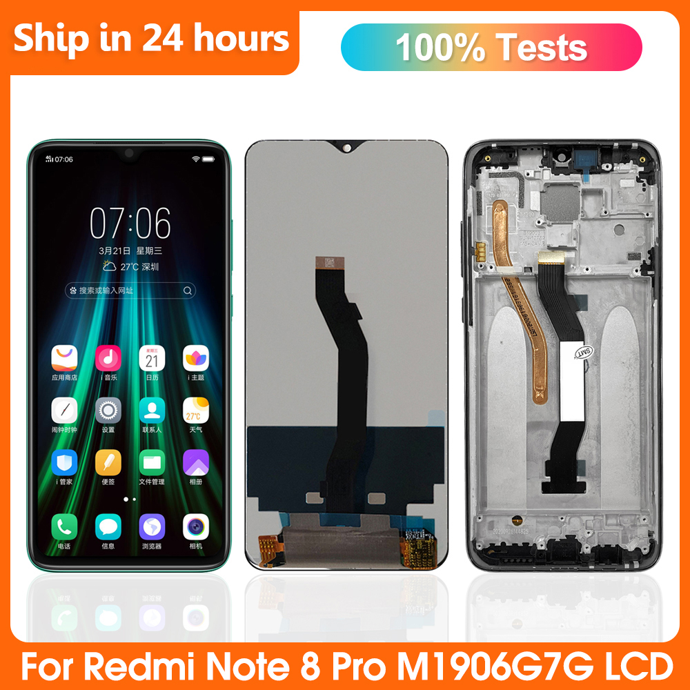 100% testÃ© pour Xiaomi Redmi Note 8 Pro, Pour Redmi Note8Pro M1906G7I,M1906G7G Remplacement D'Ã©cran, avec Assemblage de NumÃ©riseur n° 1