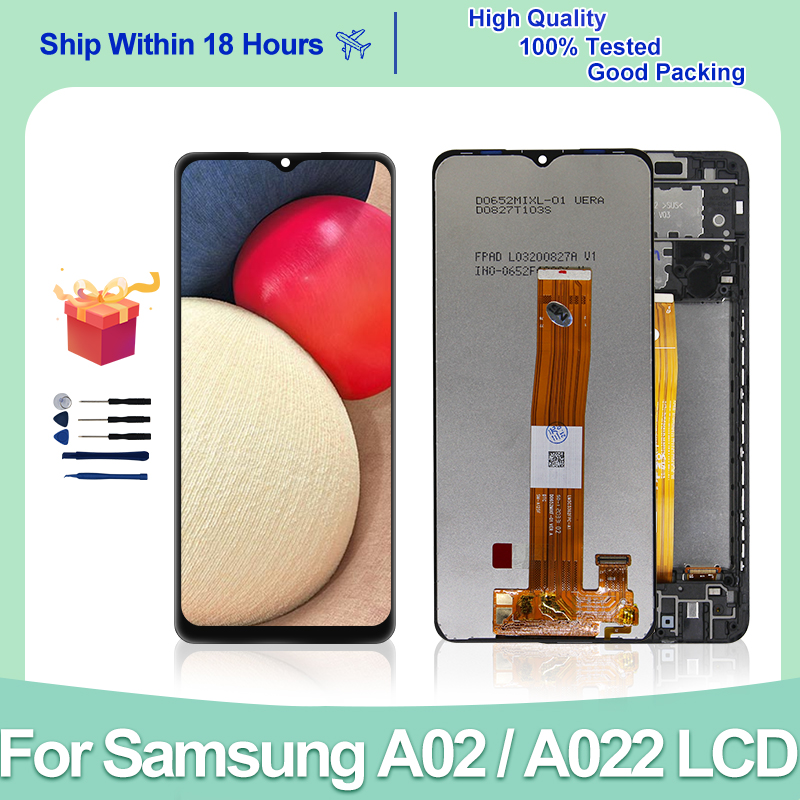 6.5 Original Pour Samsung Galaxy A02 LCD Pour Samsung A022 LCD SM-A022F/DS A022F Ã‰cran Tactile Digitizer PiÃ¨ces De Rechange n° 1