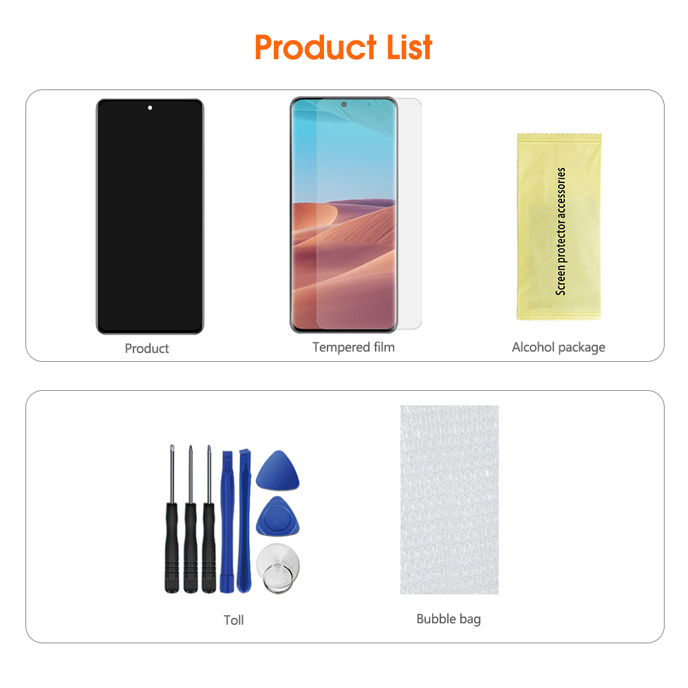 Ã‰cran tactile LCD de remplacement, 6.67 pouces, pour Xiaomi Redmi Note 9 Pro 5G MPF J17C, original n° 6