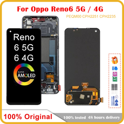 Ã‰cran tactile LCD OLED d'origine, HÃ©bergements eur pour OPPO Reno6, Reno 6, 5G, PEQM00, CPH2251, 6.43 pouces, 4G, CPH2235 small picture n° 1