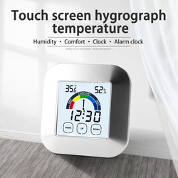 Ã‰cran couleur LCD ThermomÃ¨tre NumÃ©rique HygromÃ¨tre Station IntÃ©rieure MÃ©tÃ©o Pour Maison TempÃ©rature Et HumiditÃ© Capteur Horloge small picture n° 2