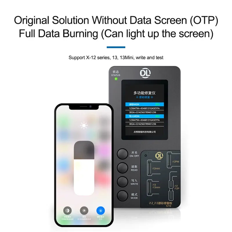 Programmeur de rÃ©cupÃ©ration True Tone DL F210, pas besoin d'Ã©cran d'origine pour iPhone 8 ~ 13/mini XS 11/12 14 LCD, outils d'affichage de copie d'origine n° 2