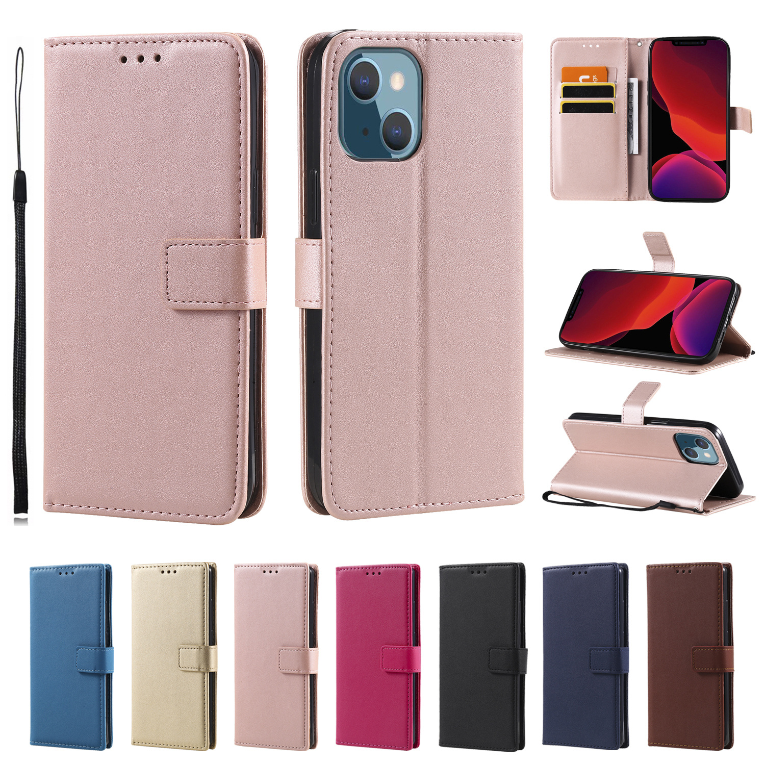 Coque portefeuille Ã  rabat en cuir, Ã©tui de protection pour Huawei P7 P8 P9 P10 P20 P30 P40 Lite Pro 2017 mini P Smart 2019 2020 Nova 3i 3E n° 1