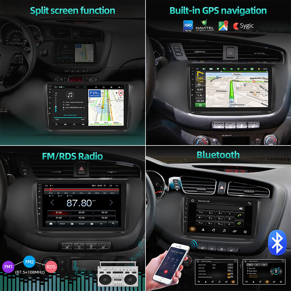 LeeKooLuu â€“ Autoradio Android, 2 Din, GPS, WiFi, 4G, DSP, Carplay, lecteur multimÃ©dia stÃ©rÃ©o, pour voiture Ford Focus (2012, 2013, 2014, 2018) n° 4