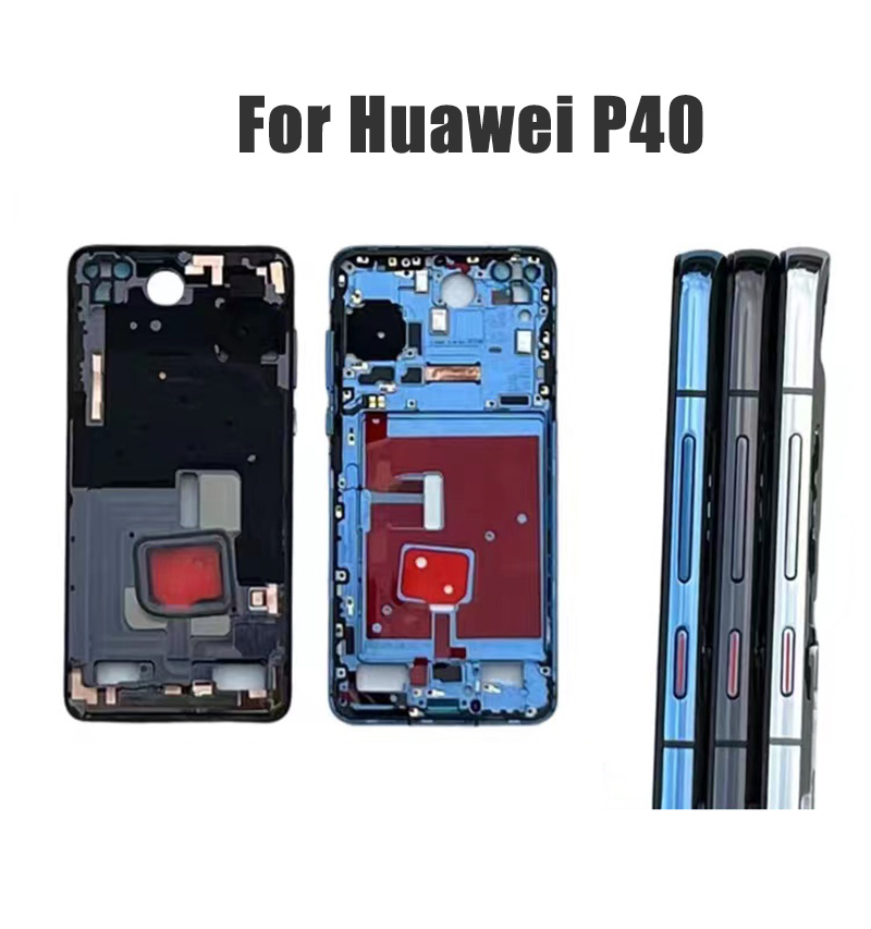 RÃ©paration de cadre central d'origine pour Huawei P40 Pro P40Pro + Plus, remplacement du support de plaque d'affichage LCD, boÃ®tier de lunette, coque de chÃ¢ssis n° 2