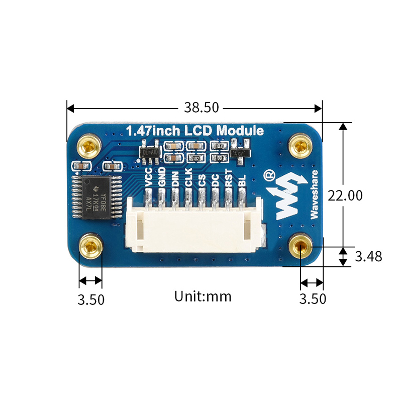 Tech-Ã‰cran LCD pour Ardu37STM32 Raspberry Pi 4 3 ontariPico, Pilote, Wild Ã©ventuelles I, 1.47x172, IPS, 320 Pouces, ST7789V3 n° 5