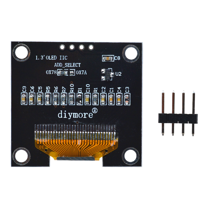 Ã‰cran LCD OLED numÃ©rique pour Ardu371.3, carte d'Ã©cran, technologie blanche et bleue, 4 broches, 1.3 pouces, 128 pouces, IIC, I2C, sÃ©rie 12864x64, SSH1106 n° 6