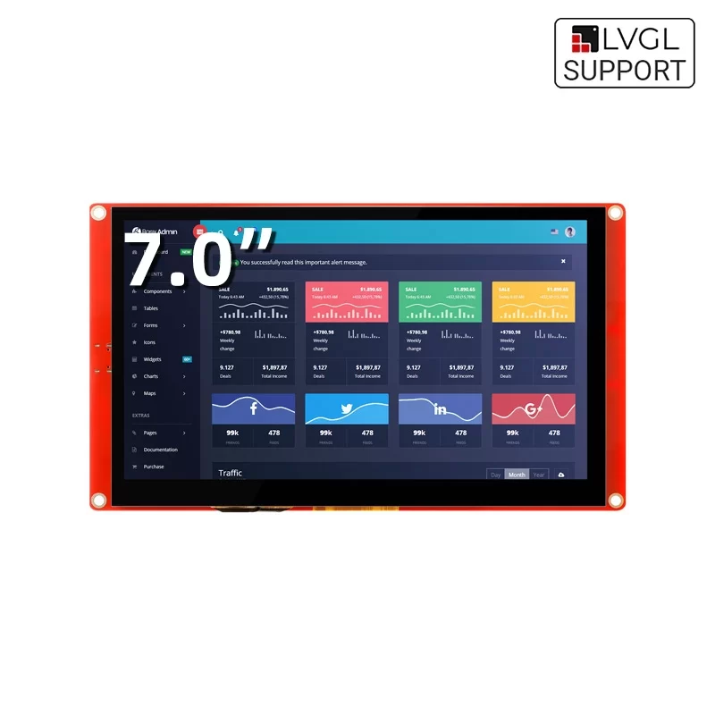 MÃ¼nrow-Ã‰cran Tactile Intelligent HMI, 7.0 Pouces, 800x480 RVB Ã©ventuelles I TFT LCD Tech ESP32 pour Ardu37Microchirurgie tionnÃ© n° 3