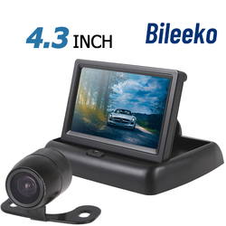 Bileeko-Moniteur de vue arriÃ¨re de voiture, Ã©cran LCD TFT pliable, barrage Ã©tanches, camÃ©ra de stationnement, entrÃ©e 2 canaux, NTSC, PAL, camions de voiture