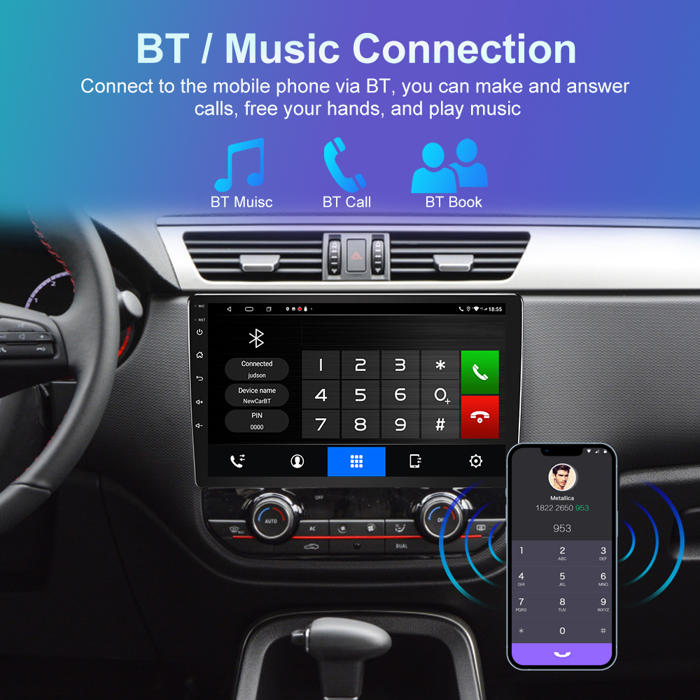 Limitation de voiture Android pour Renault Clio 3, Autoradio, CarPlay, StÃ©rÃ©o, GPS, Ã‰cran QLED, 4G, 32 Go, WiFi, 9 pouces, 2005-2014, 2 Din n° 5