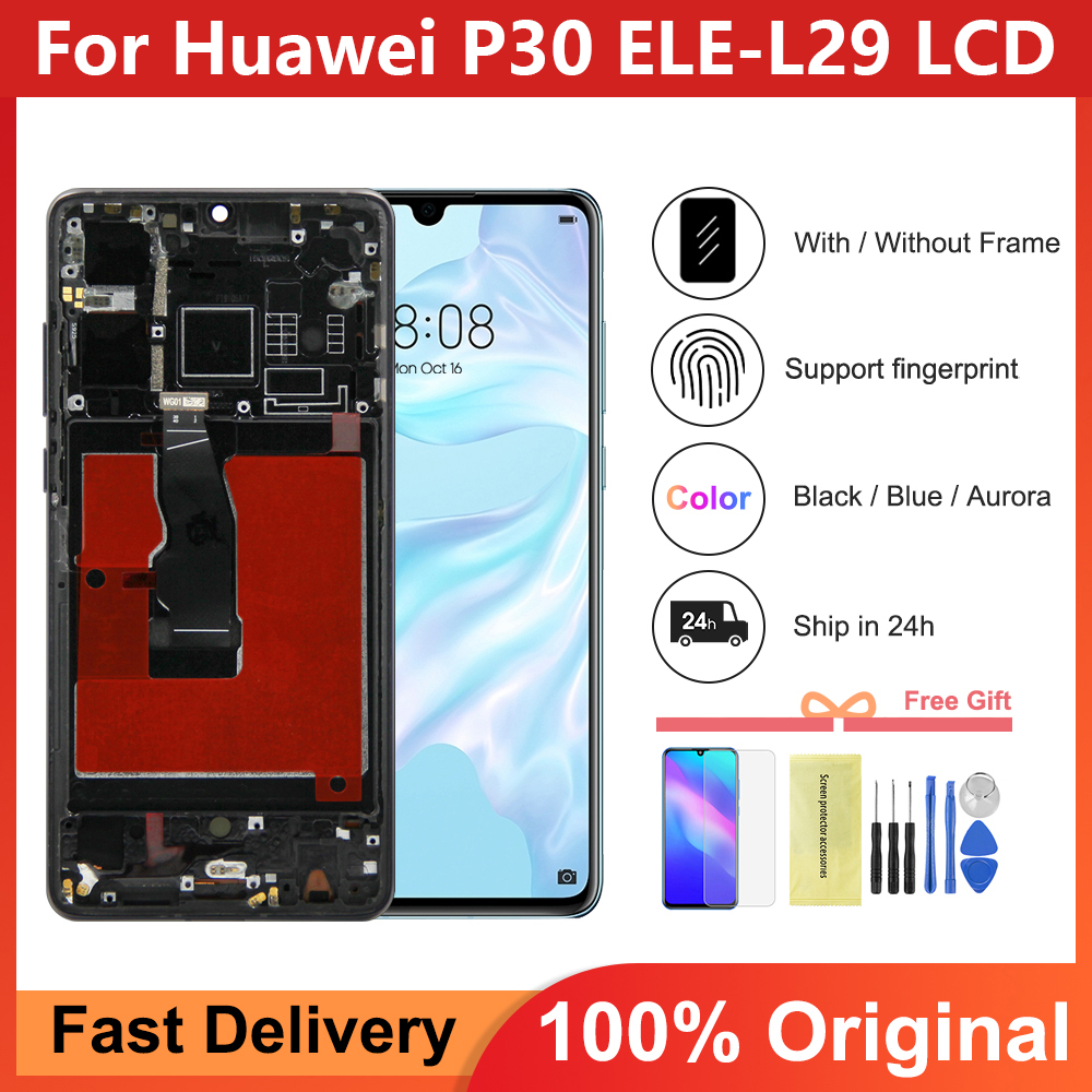 Bloc Ã©cran tactile LCD de remplacement, 6.1 pouces, avec chÃ¢ssis, pour Huawei P30 ELE-L29 ELE-L09, Original n° 1