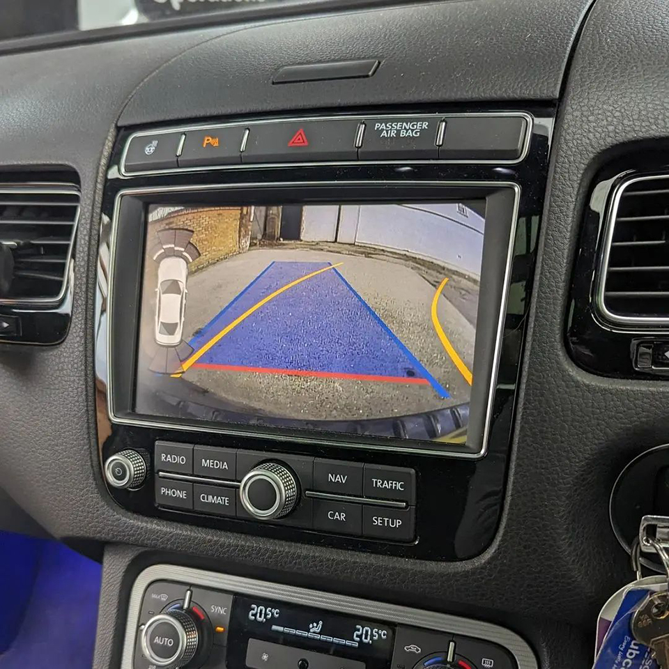 Apple Carplay sans fil pour VW Touareg, mise à niveau de l'écran d'origine, radio Android Auto, caméra de stationnement des barrage, iCarPlay, RNS850 n° 4