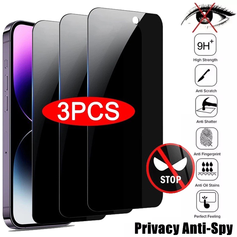 Protecteur d'Ã©cran de confidentialitÃ© pour iPhone, verre anti-espion pour iPhone 14 Pro Max, 13, 12, 11, XS Max, Poly 7, 8 Plus, SE, 2022, Guatemala, 3 piÃ¨ces n° 1