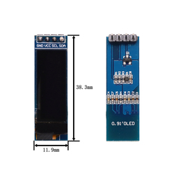 Ã‰cran d'affichage LED LCD OLED pour Ardu37PIC, technologie d'Ã©cran, communication IIC, 0.91 V-5V, document blanc et bleu, 12832, 0.91 pouces, 3.3, X32 small picture n° 4