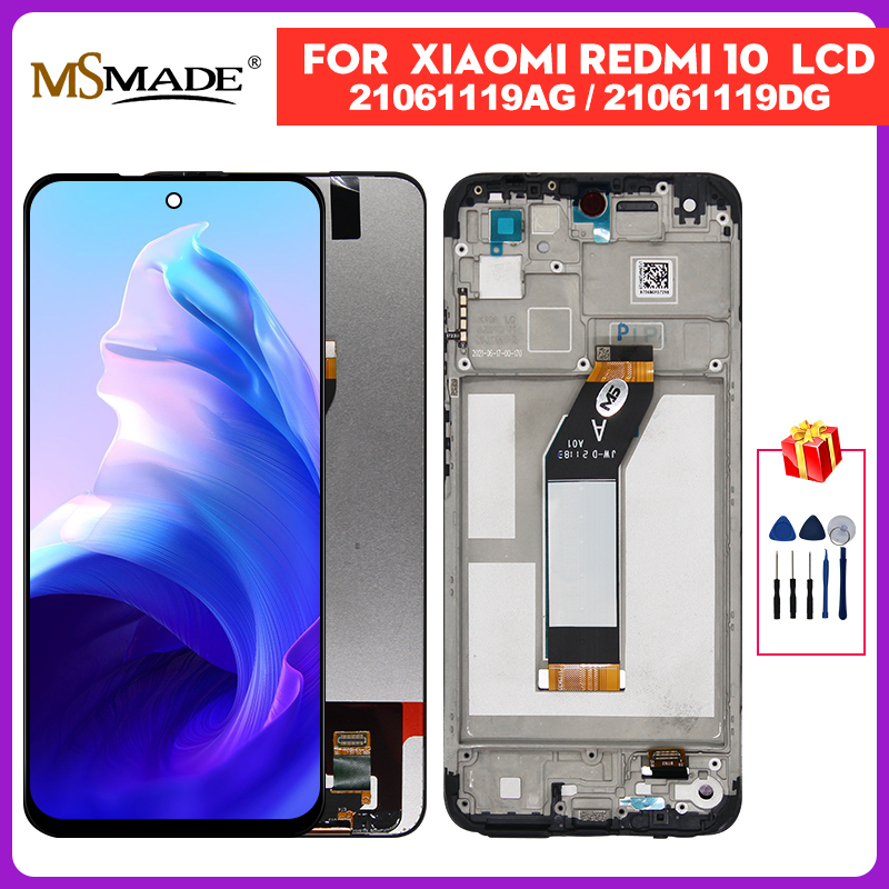 Ensemble Ã©cran tactile LCD de remplacement, 6.5 pouces, pour Xiaomi Redmi 10 21061119AG/DG, original n° 1