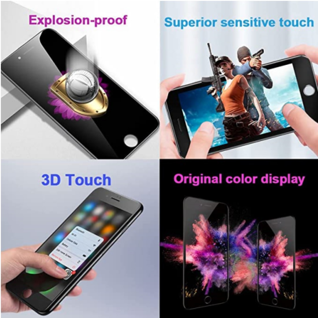 Bloc Ã©cran tactile LCD de remplacement, 3D, AAA, avec cadeau, pour iPhone 6, 7, 8 Plus n° 3