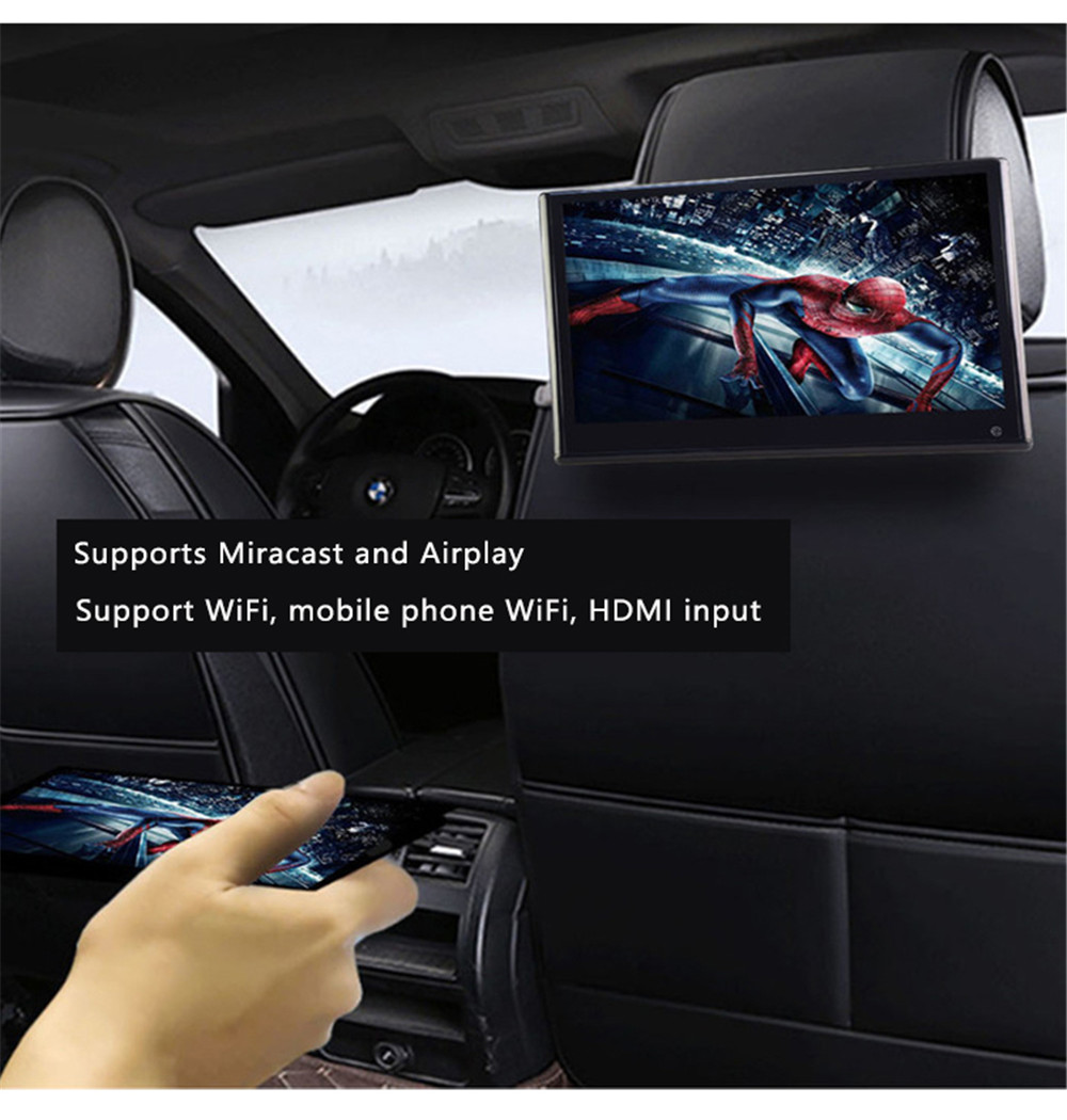 Moniteur de repos de sauna de voiture Android 11.0, moniteur TV de siÃ¨ge arriÃ¨re d'automobile, lecteur vidÃ©o Ã  Ã©cran tactile, 4K, 1080P, 4 + 64G, Wi-Fi, HDMI, 13 pouces n° 4